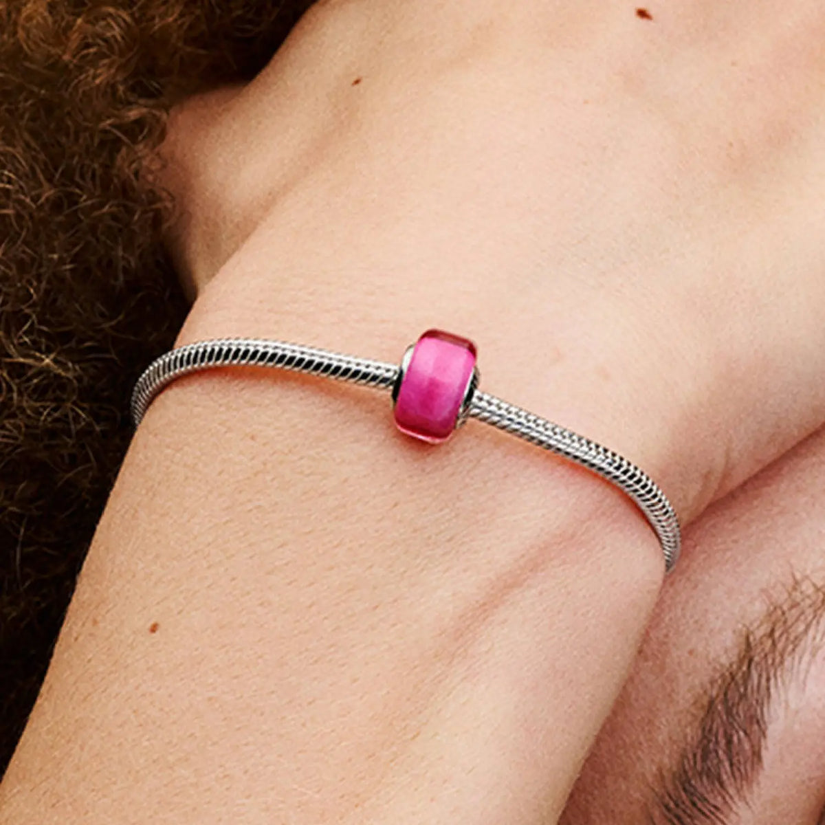 Pandora Moments Rosafarbenes Murano-Glas Mini-Charm