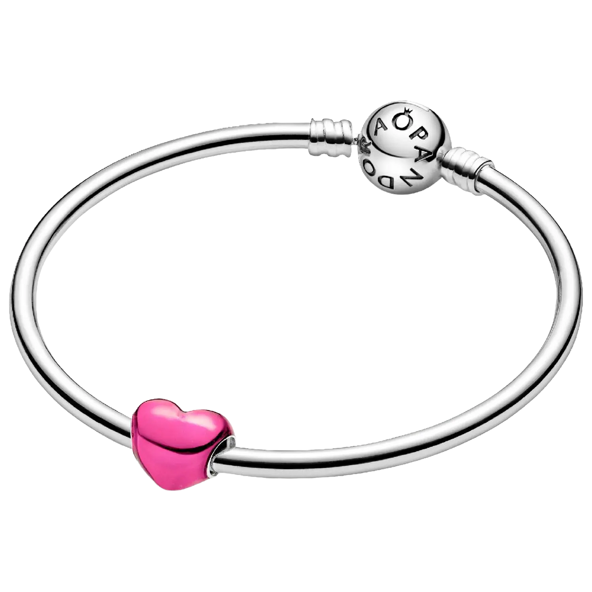 Pandora Moments Metallic Rosafarbenes Herz Charm