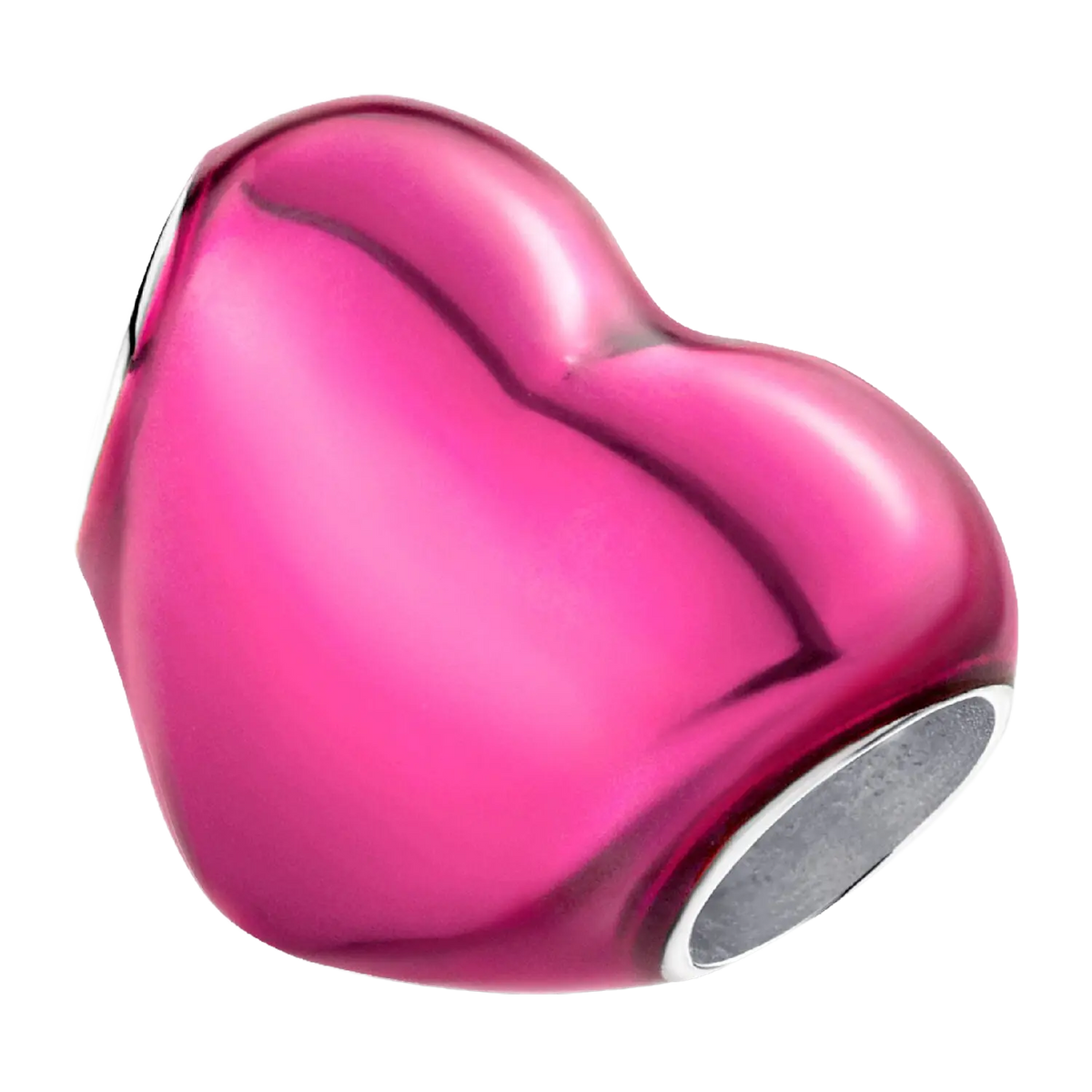 Pandora Moments Metallic Rosafarbenes Herz Charm