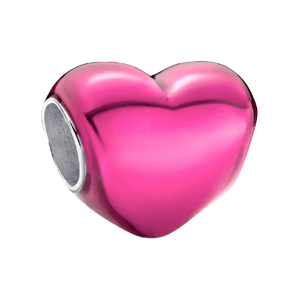 Pandora Moments Metallic Rosafarbenes Herz Charm