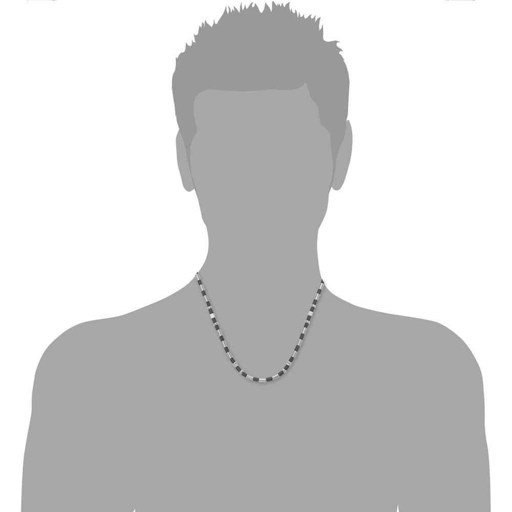 s.Oliver Herren Edelstahl/Holz Halskette