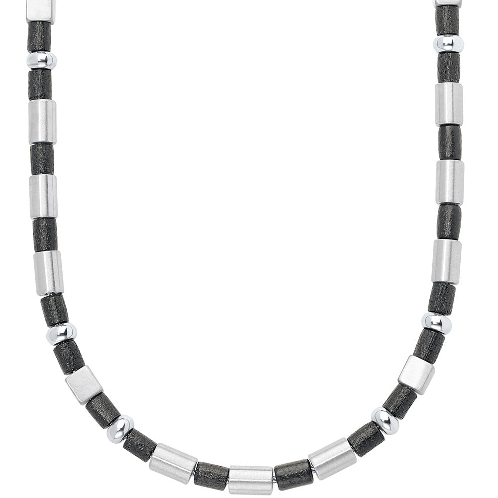 s.Oliver Herren Edelstahl/Holz Halskette