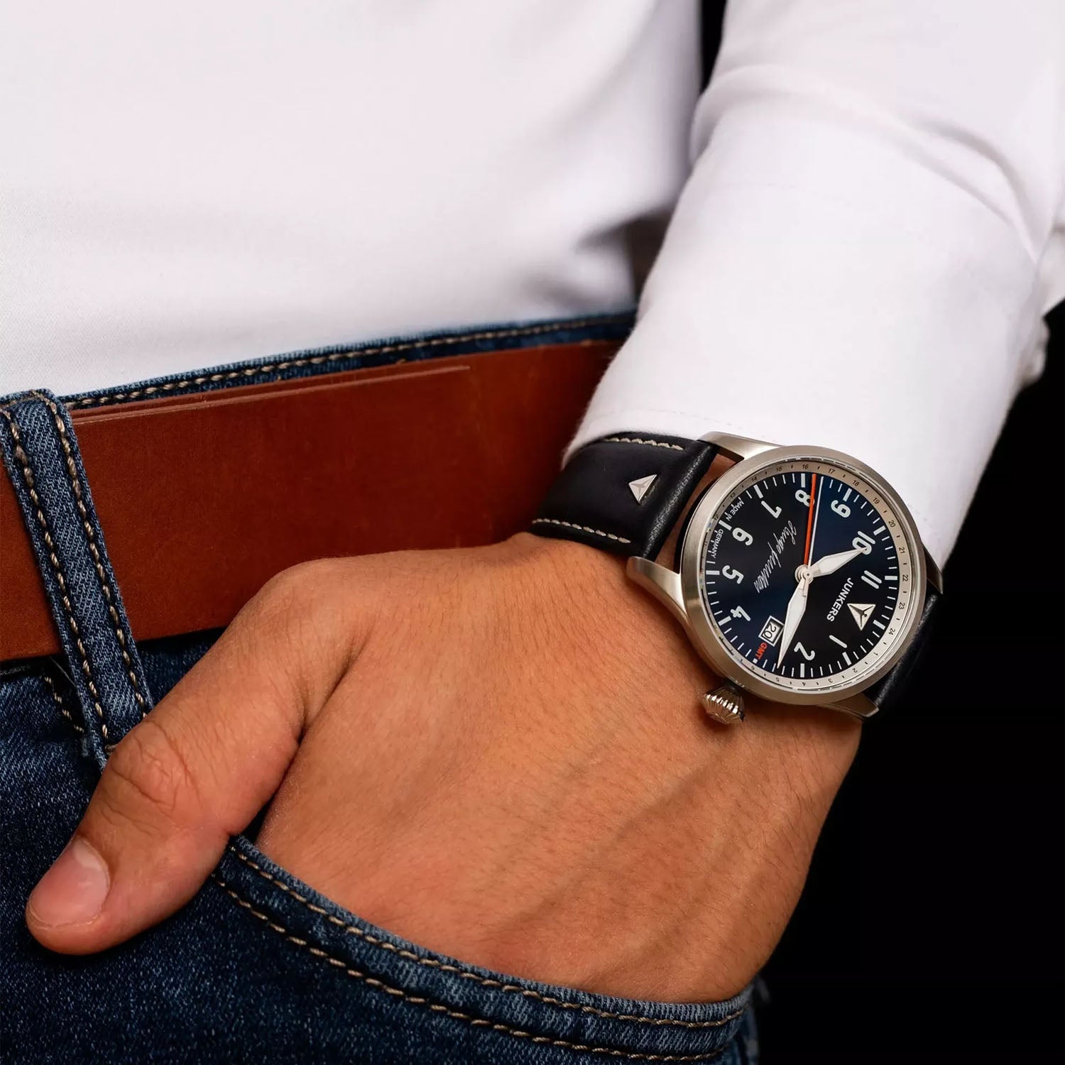 Junkers Herrenuhr Hugo Junkers GMT Flieger Automatik