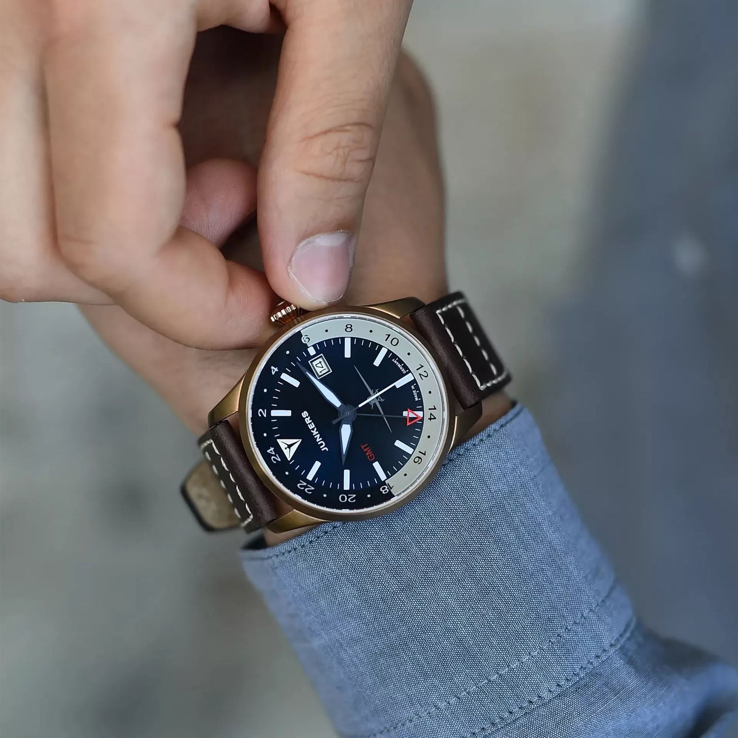 Junkers Herrenuhr Flieger GMT Automatik