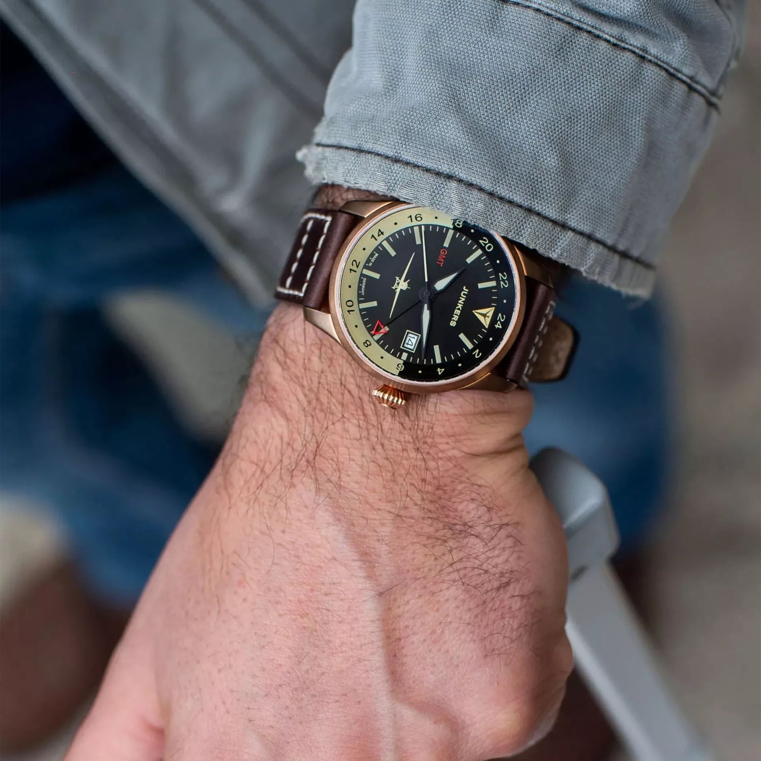 Junkers Herrenuhr Flieger GMT Automatik