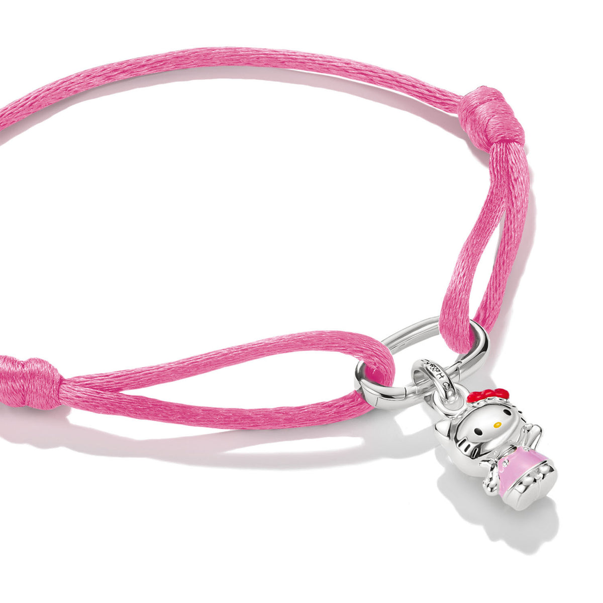 Thomas Sabo Textilarmband Pink mit Hello Kitty Charm – Connect