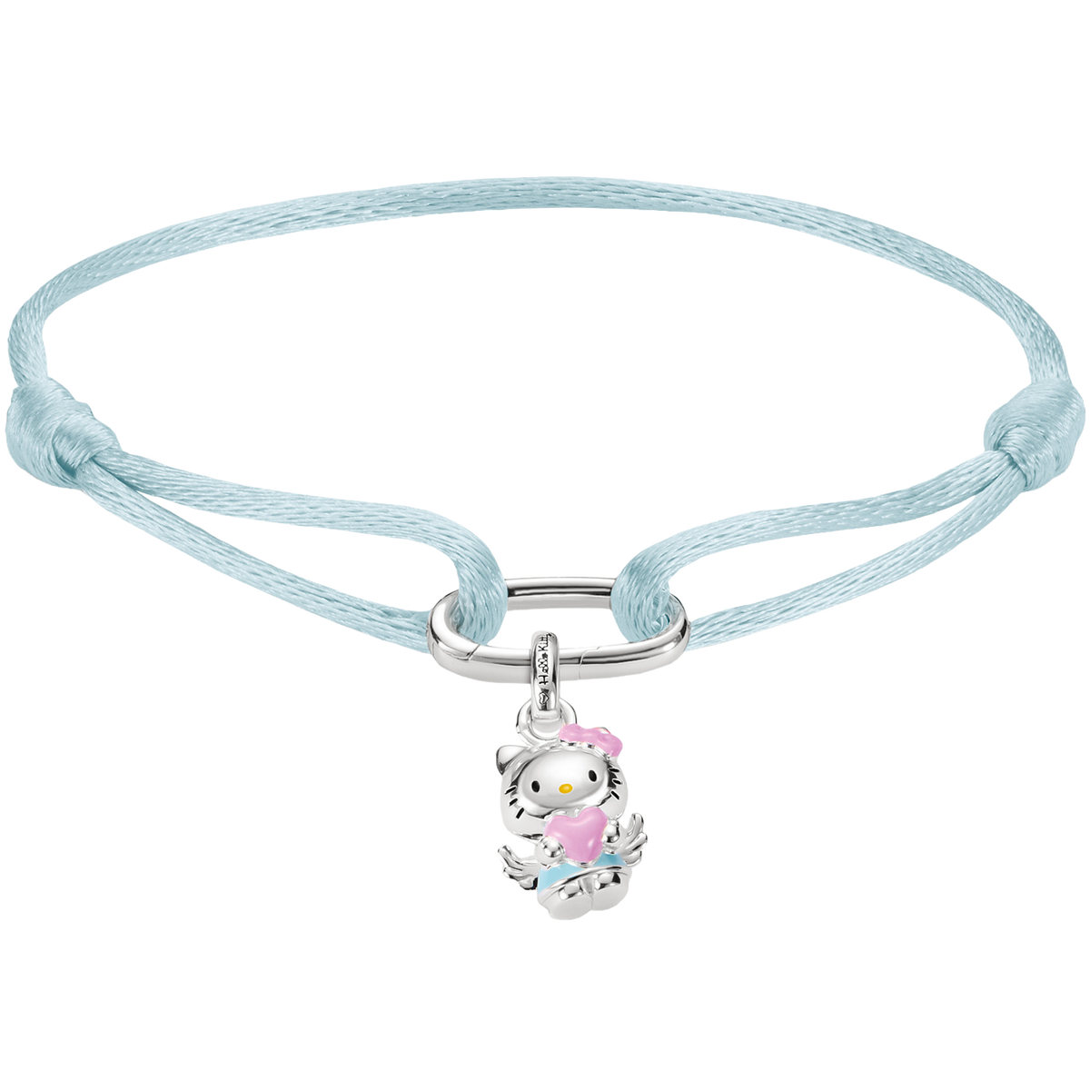 Thomas Sabo Textilarmband Hellblau mit Hello Kitty Charm – Connect