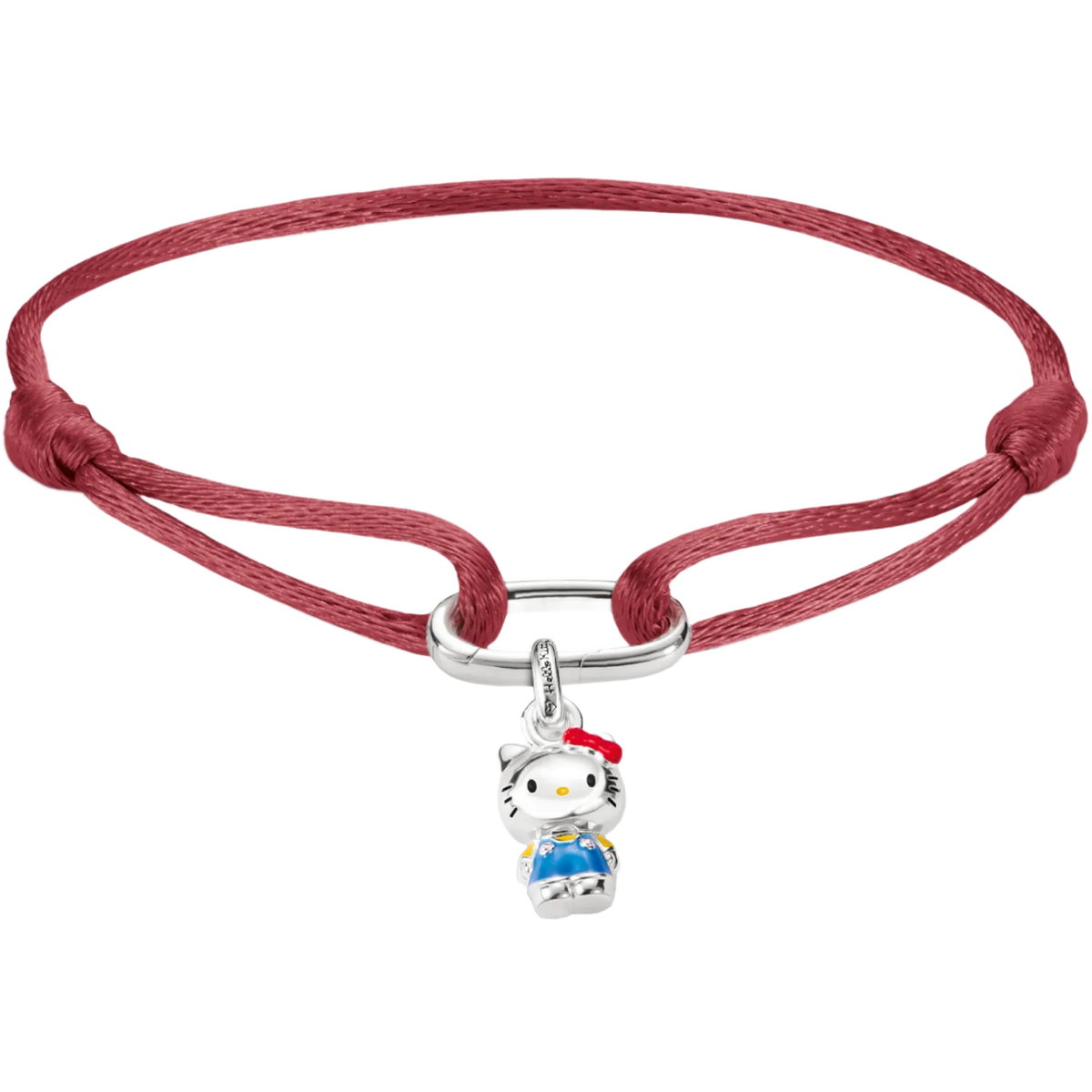 Thomas Sabo Textilarmband Rot mit Hello Kitty Charm – Connect