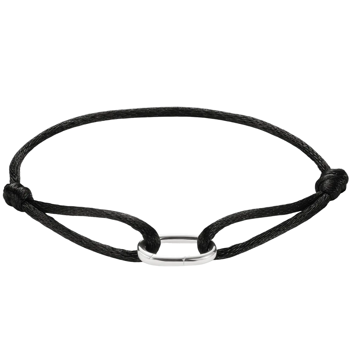 Thomas Sabo Charm-Textilarmband schwarz Connect Silber