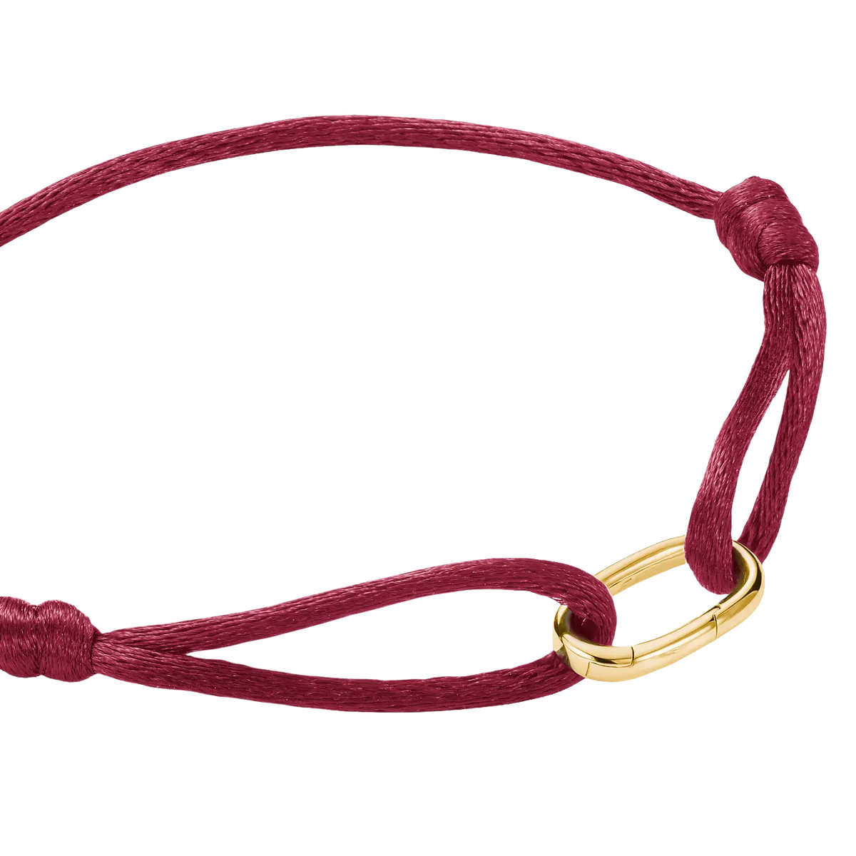 Thomas Sabo Charm-Textilarmband rot Connect 18k Vergoldung