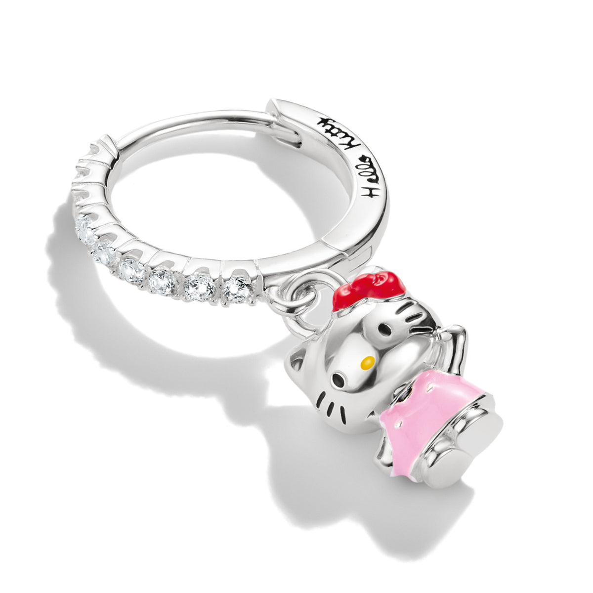 Thomas Sabo Hello Kitty Single-Creole mit Zirkoniasteinen