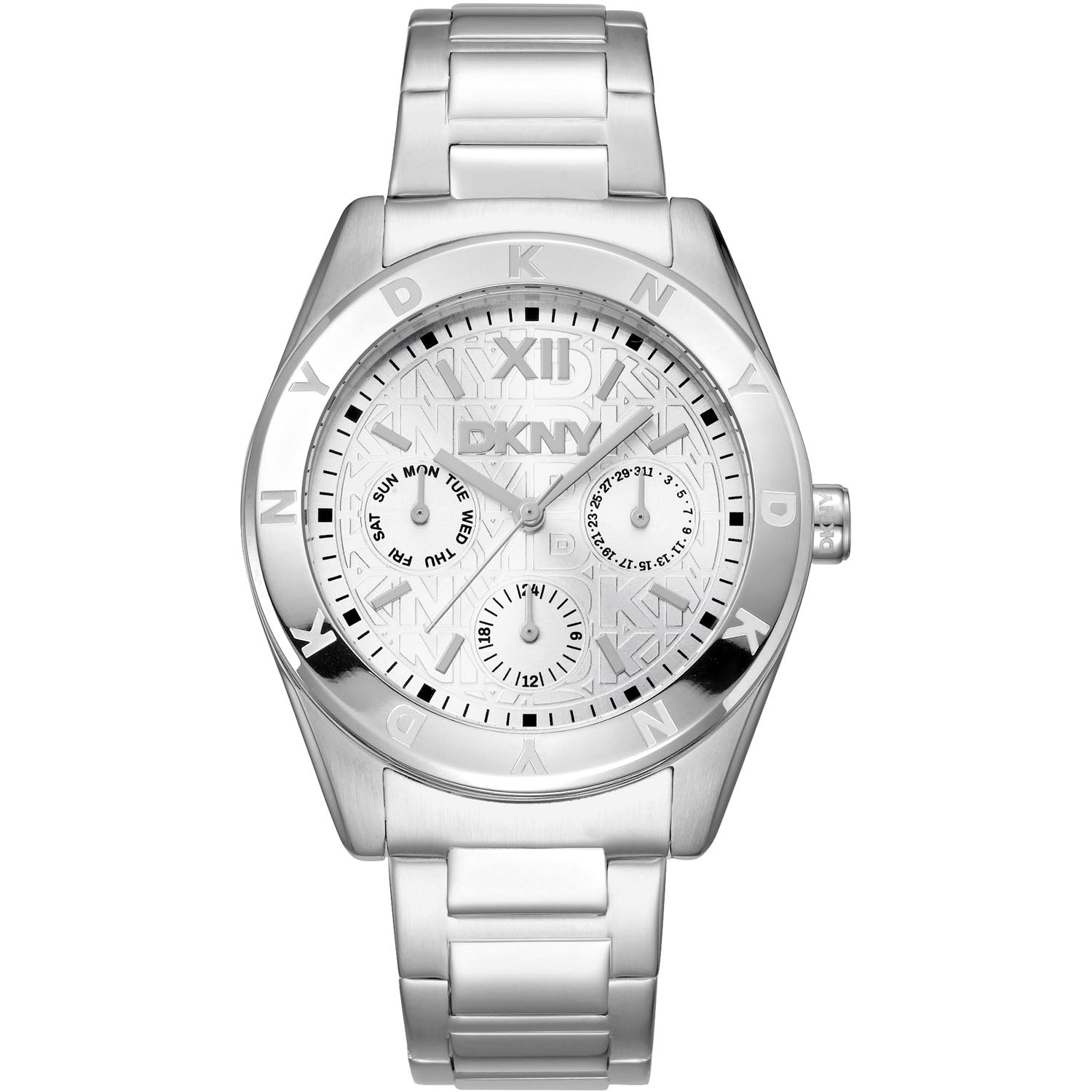 DKNY Damenuhr Chambers Multi Sport Silver