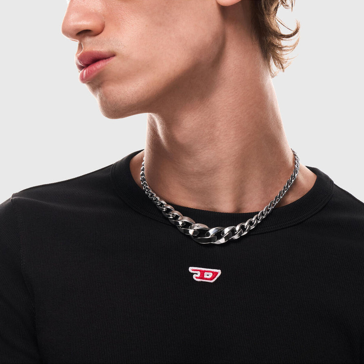 DIESEL Unisex Halskette Oval D Logo