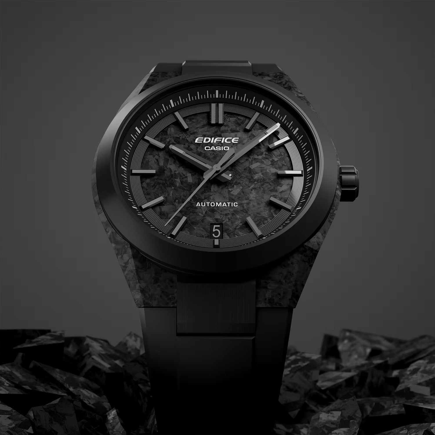 CASIO EDIFICE Carbon Automatik Herrenuhr