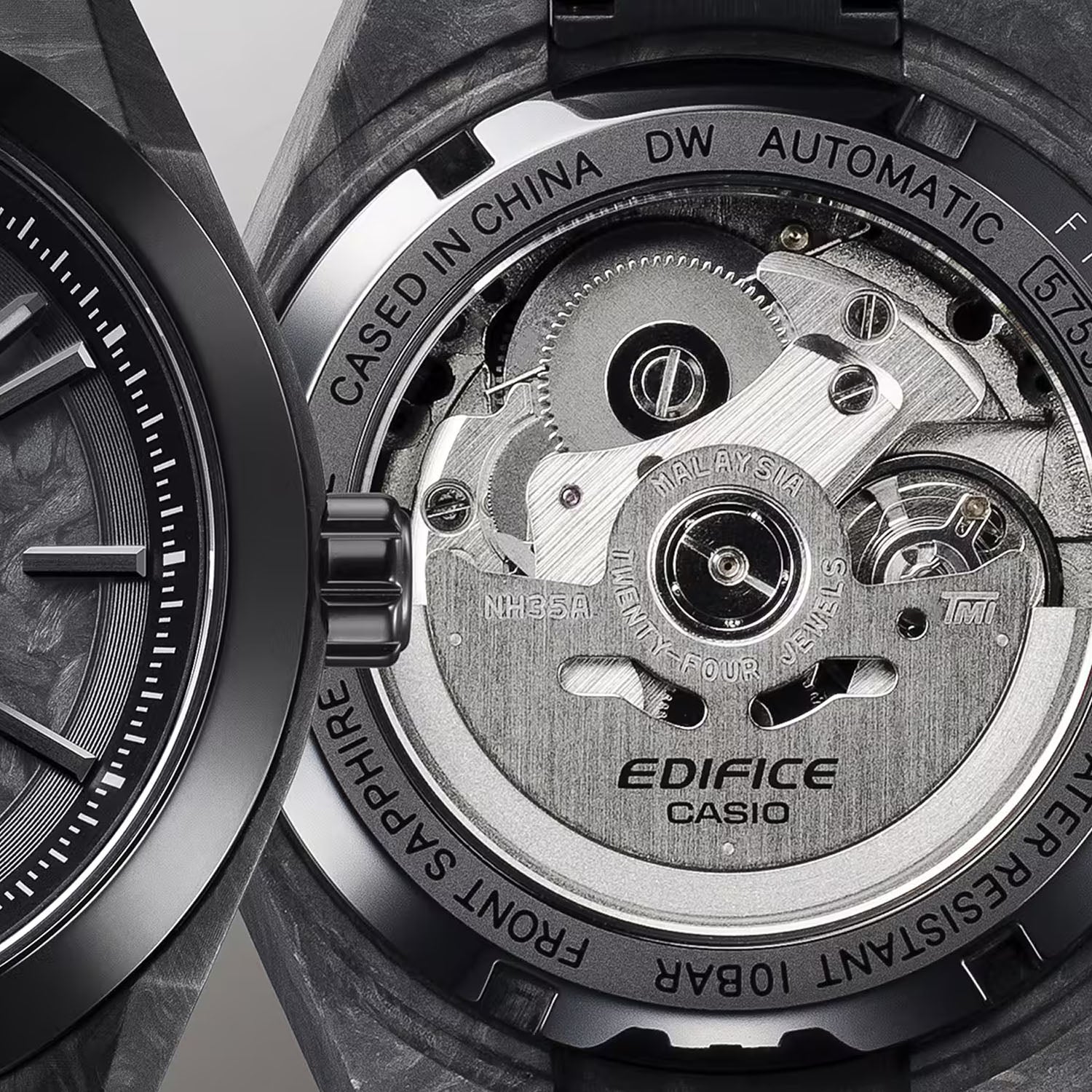CASIO EDIFICE Carbon Automatik Herrenuhr
