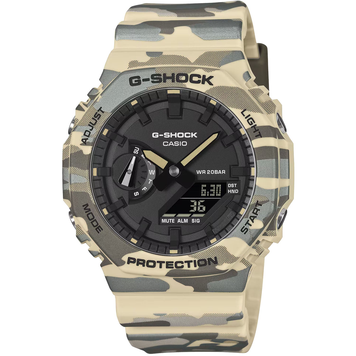 CASIO G-SHOCK GA-2100 Camouflage Herrenuhr