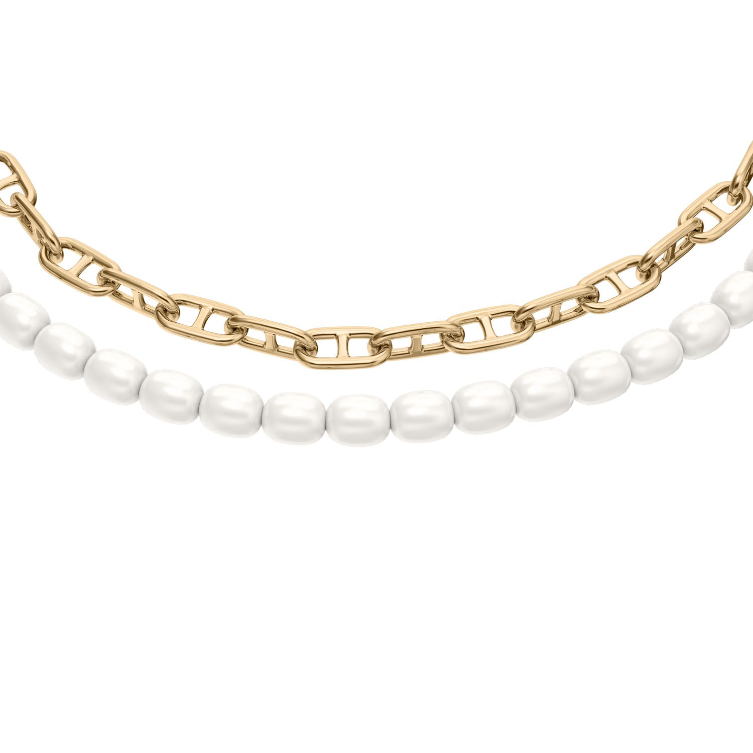 Fossil Heritage Pearl D-Link Damen Armband