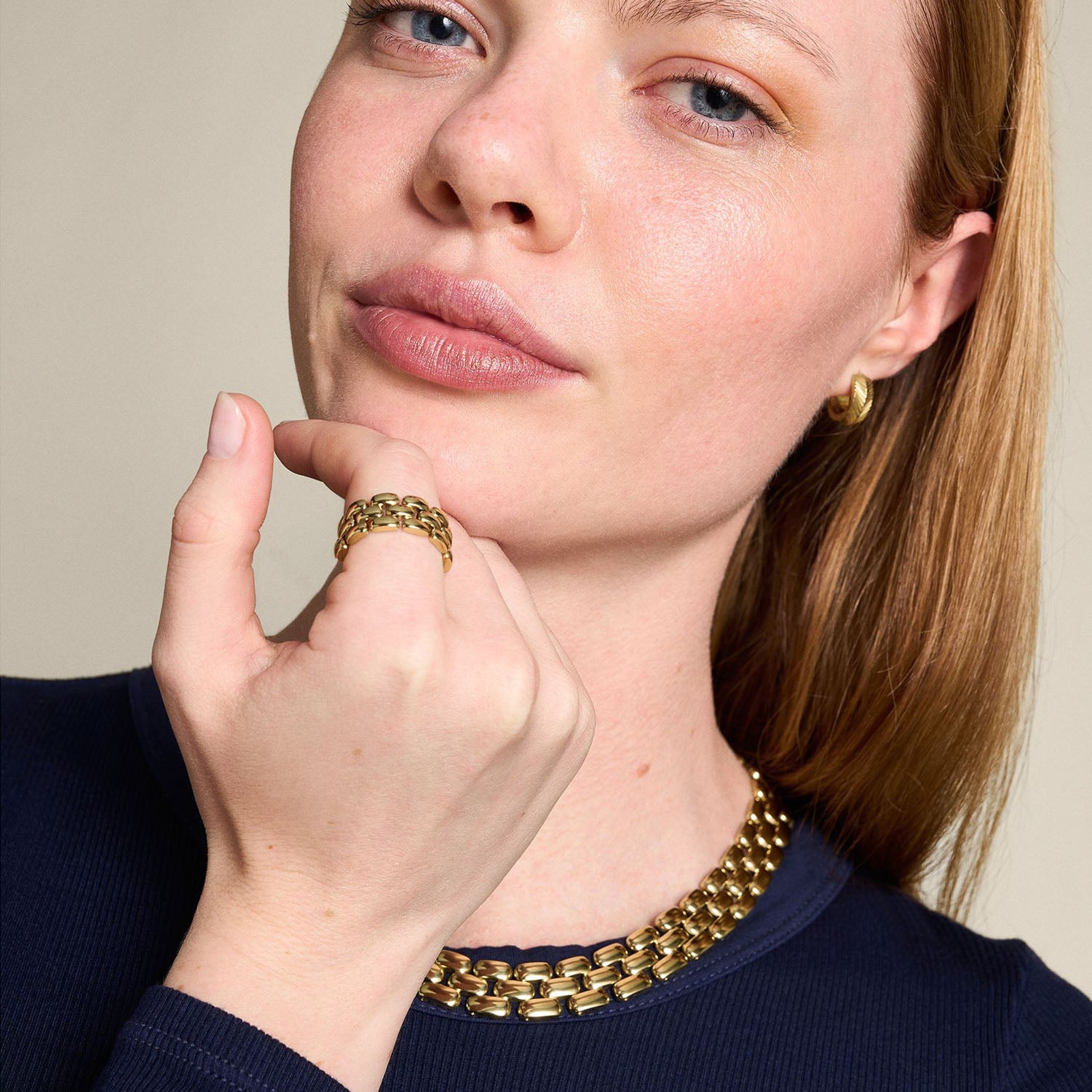 Fossil Collier Arden Watch Links Edelstahl goldfarben