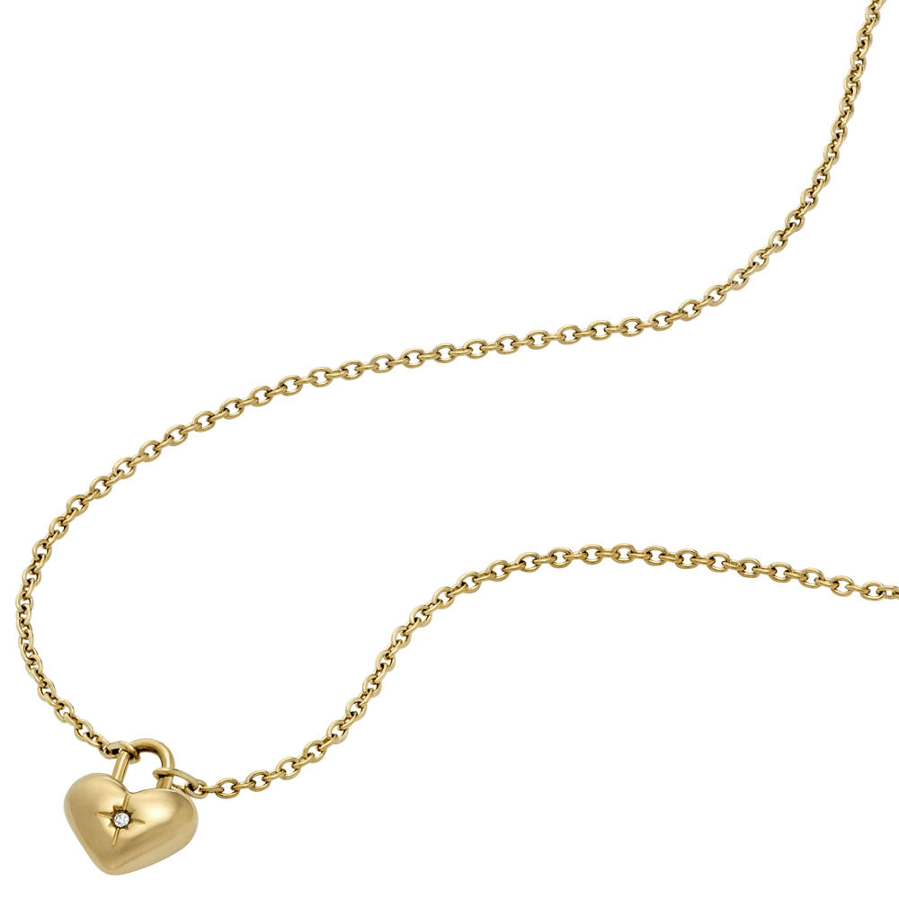 Fossil Geschenkset Kette Heart & Ohrringe