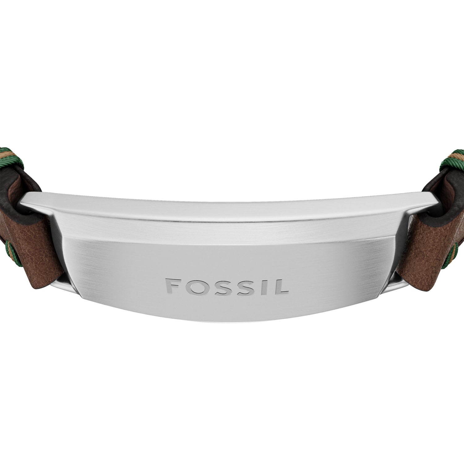 Fossil Topstitch Herren Armband aus Leder & Edelstahl
