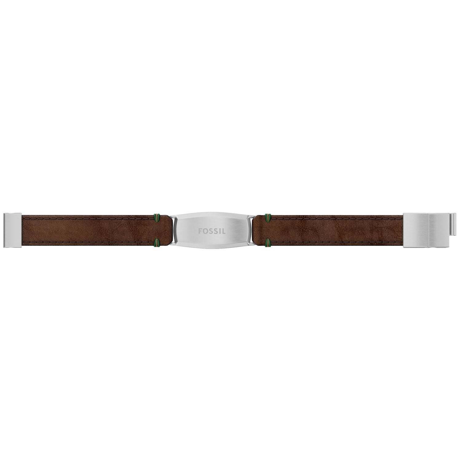 Fossil Topstitch Herren Armband aus Leder & Edelstahl