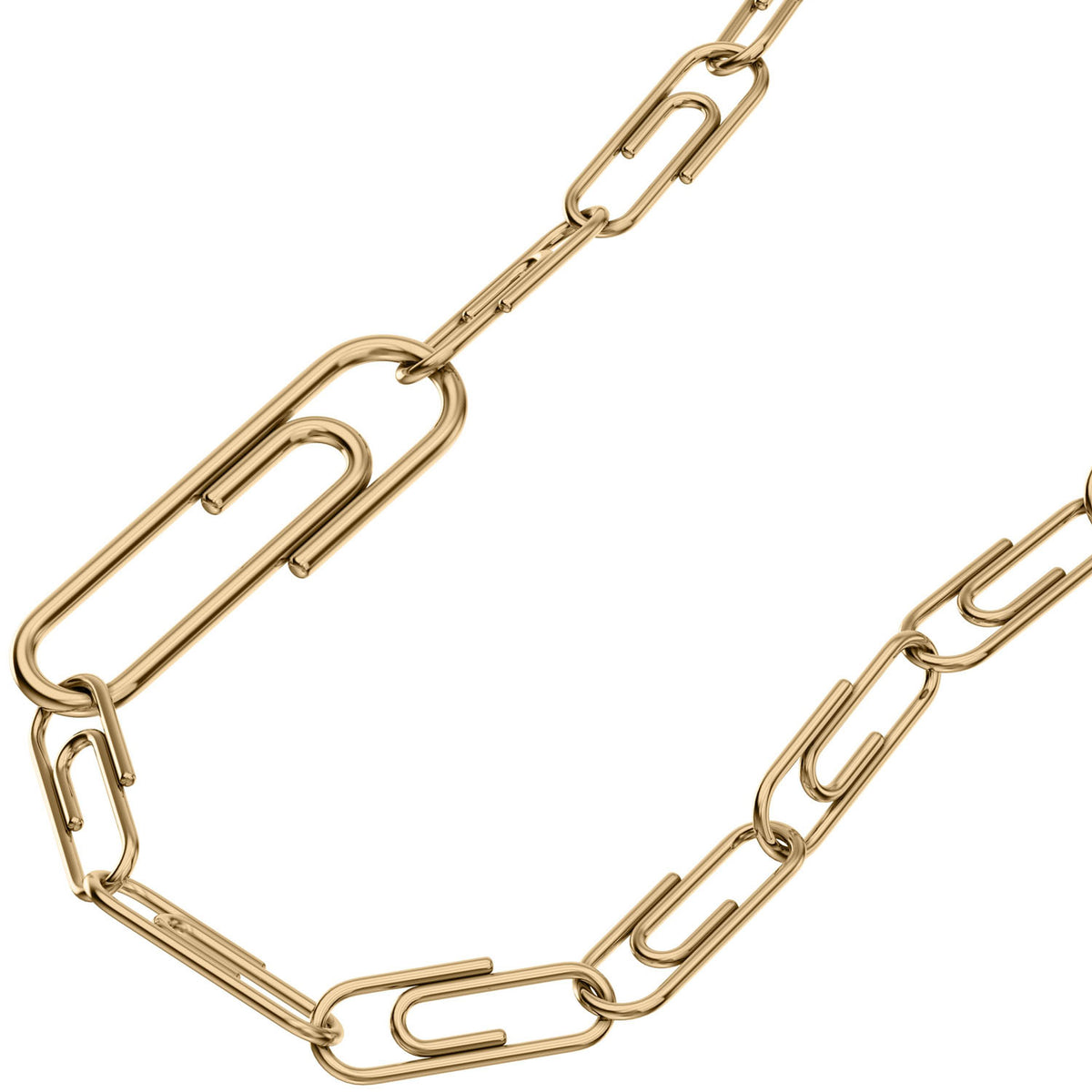 Fossil Damen Halskette Paperclip Gliederhalskette