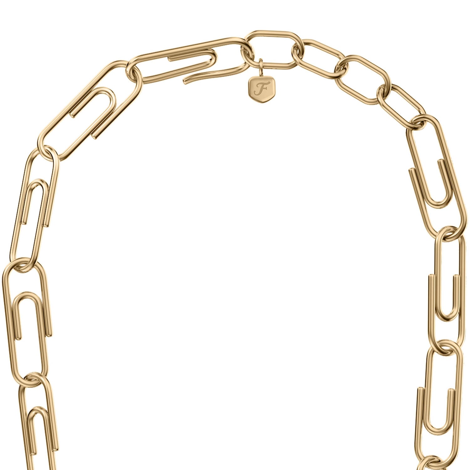 Fossil Damen Halskette Paperclip Gliederhalskette
