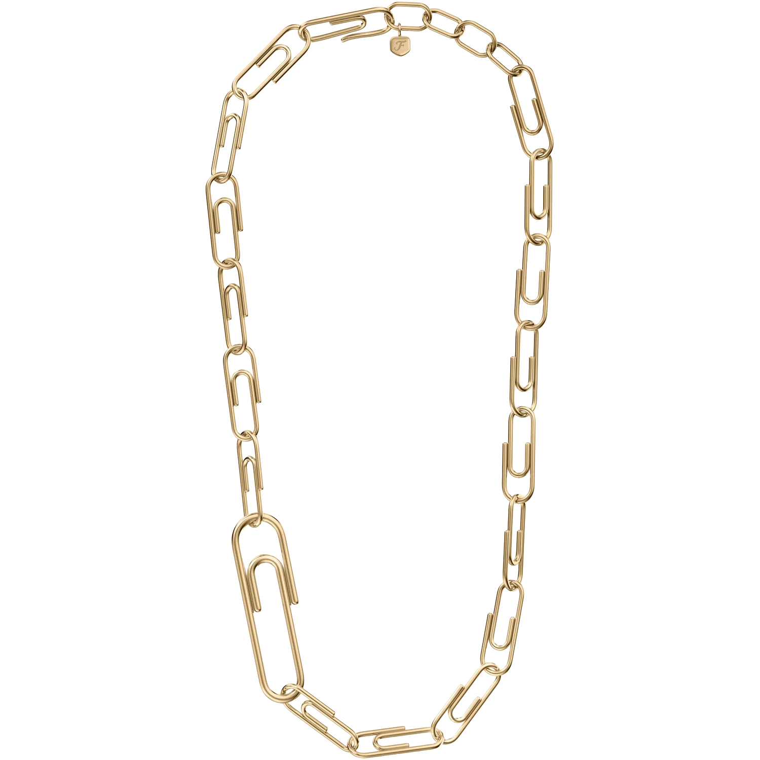 Fossil Damen Halskette Paperclip Gliederhalskette