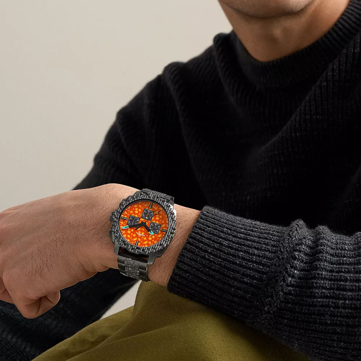 Minecraft x Fossil Uhr Limited Edition Chronograph The Nether
