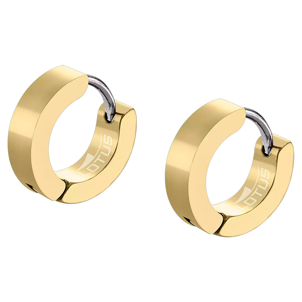 Lotus Style Herren Ohrringe Edelstahl Gold