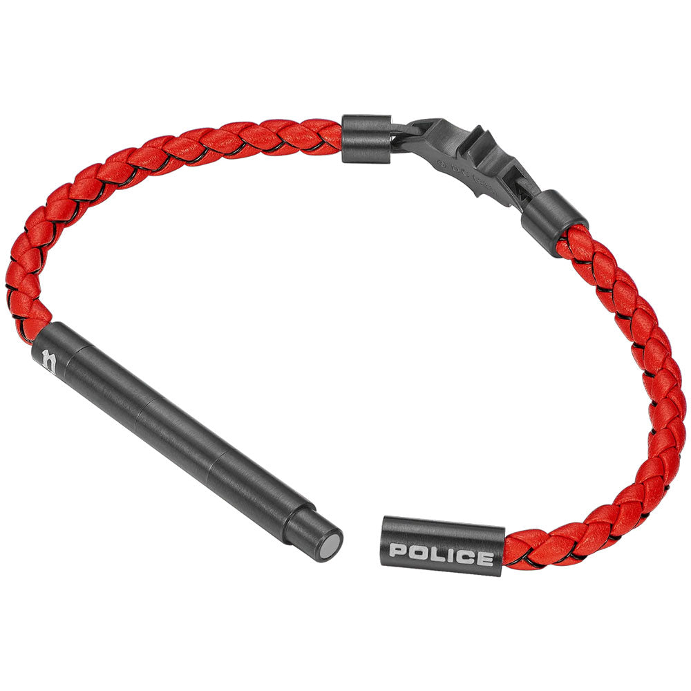 POLICE x BATMAN Batarang Armband Rot Schwarz