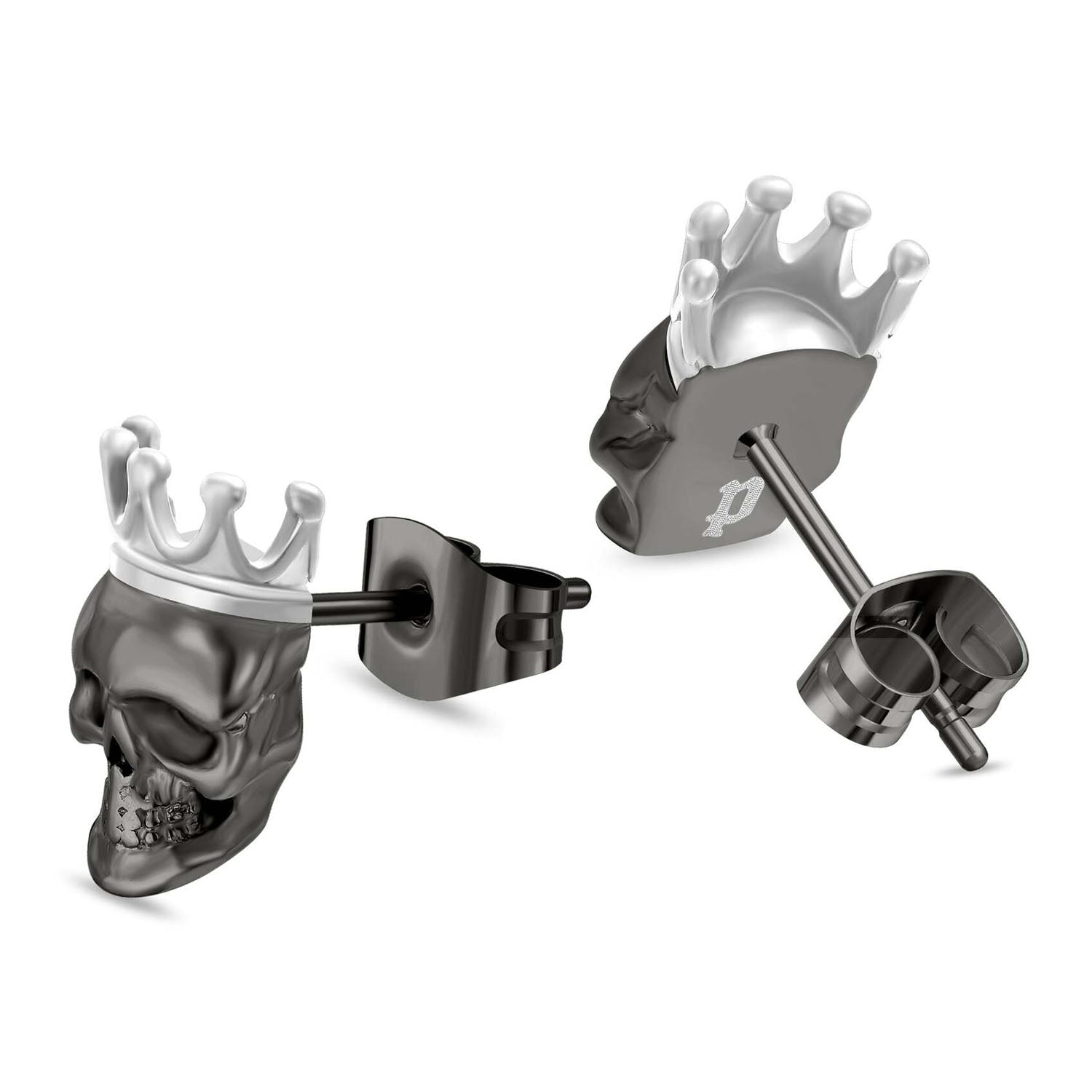 POLICE Herren Iconic Ohrringe Totenkopf