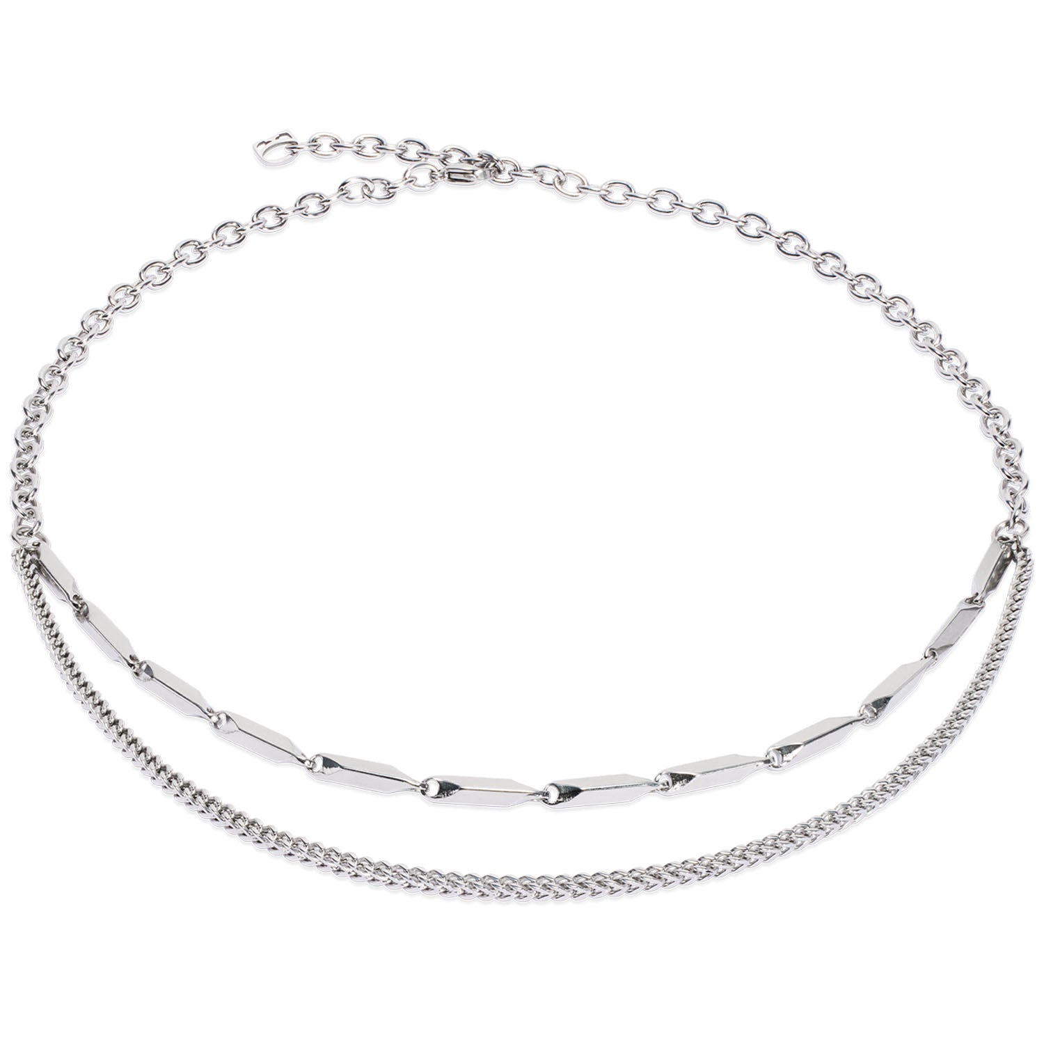 Coeur De Lion Halskette Twisted Layers Edelstahl Silber