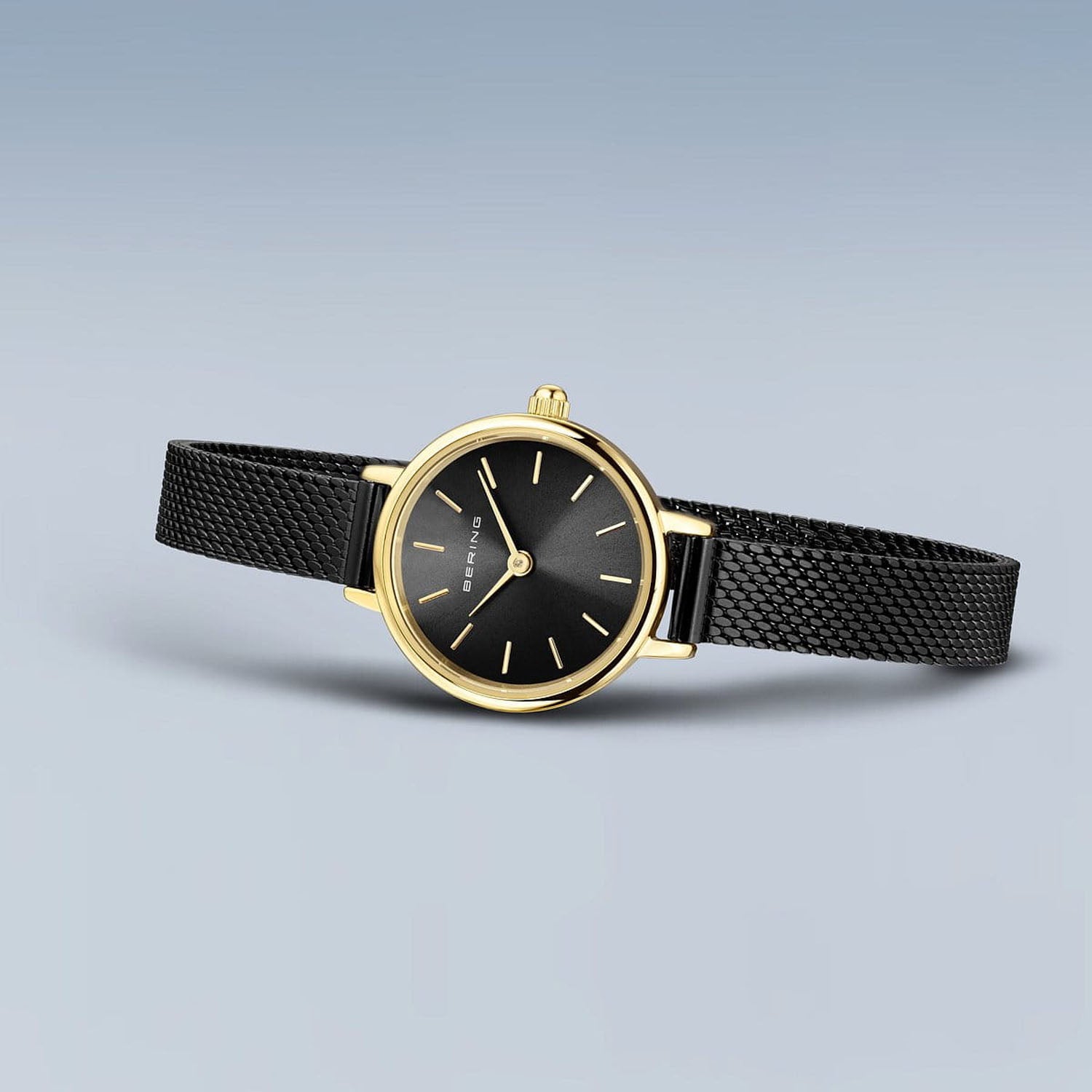 BERING Classic Damenuhr Gold Glänzend Schwarz