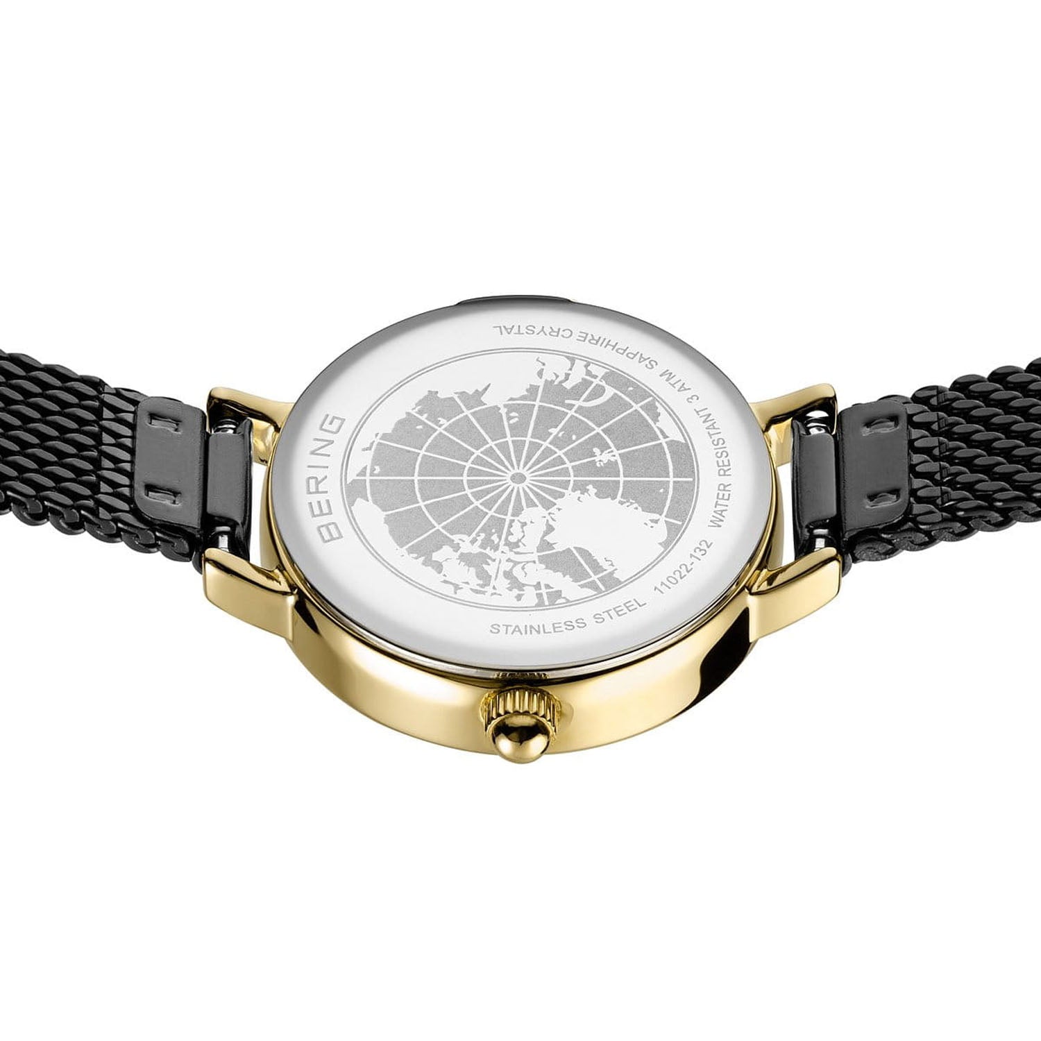BERING Classic Damenuhr Gold Glänzend Schwarz