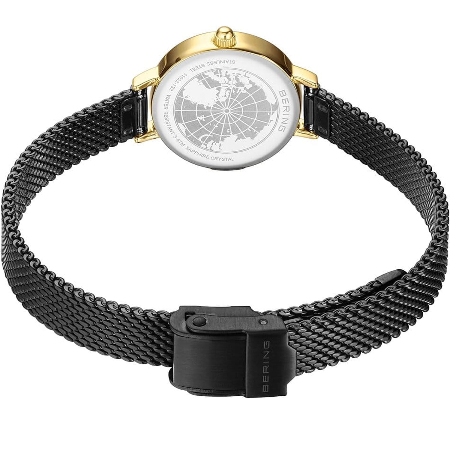BERING Classic Damenuhr Gold Glänzend Schwarz