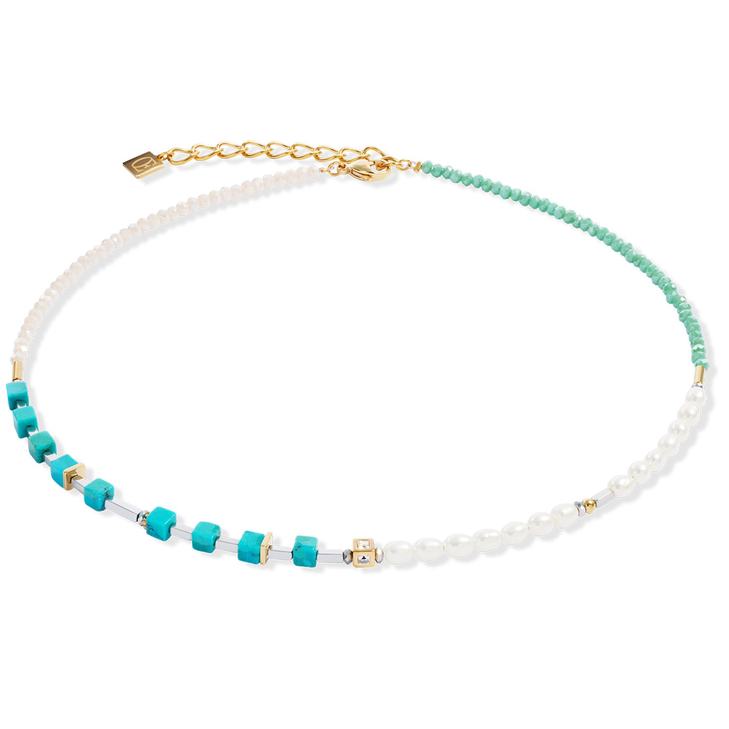 Coeur De Lion Halskette Princess Fusion Pearls Türkis