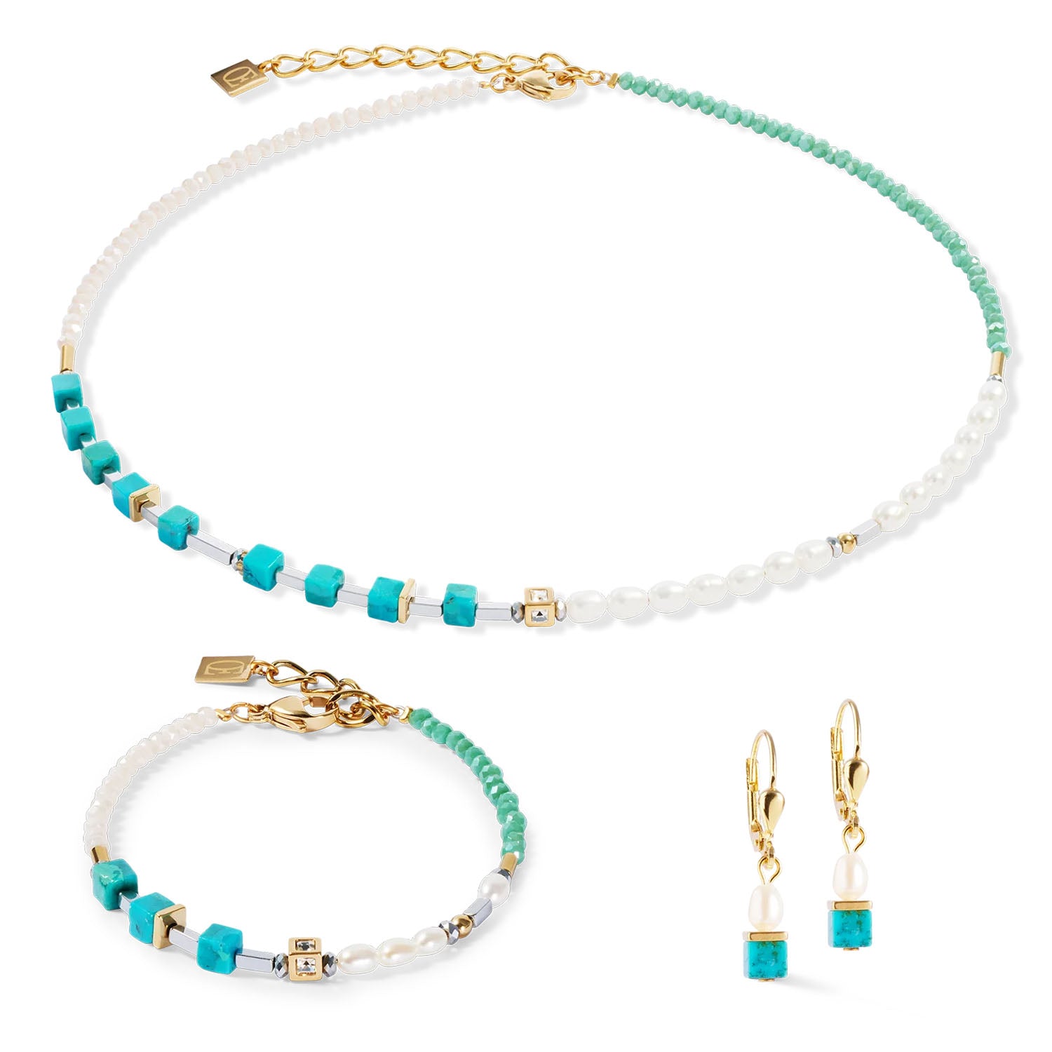 Coeur De Lion Ohrringe Princess Fusion Pearls Türkis