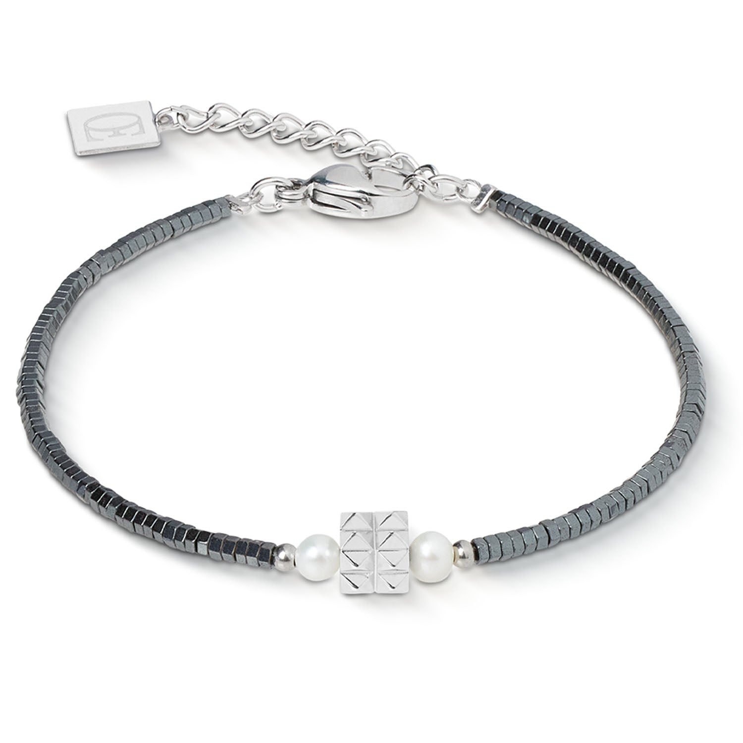 Coeur De Lion Armband Edge & Grace Anthrazit-Silber