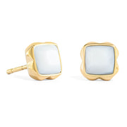 Coeur De Lion Birthstone April Ohrringe Weißer Quarz Gold