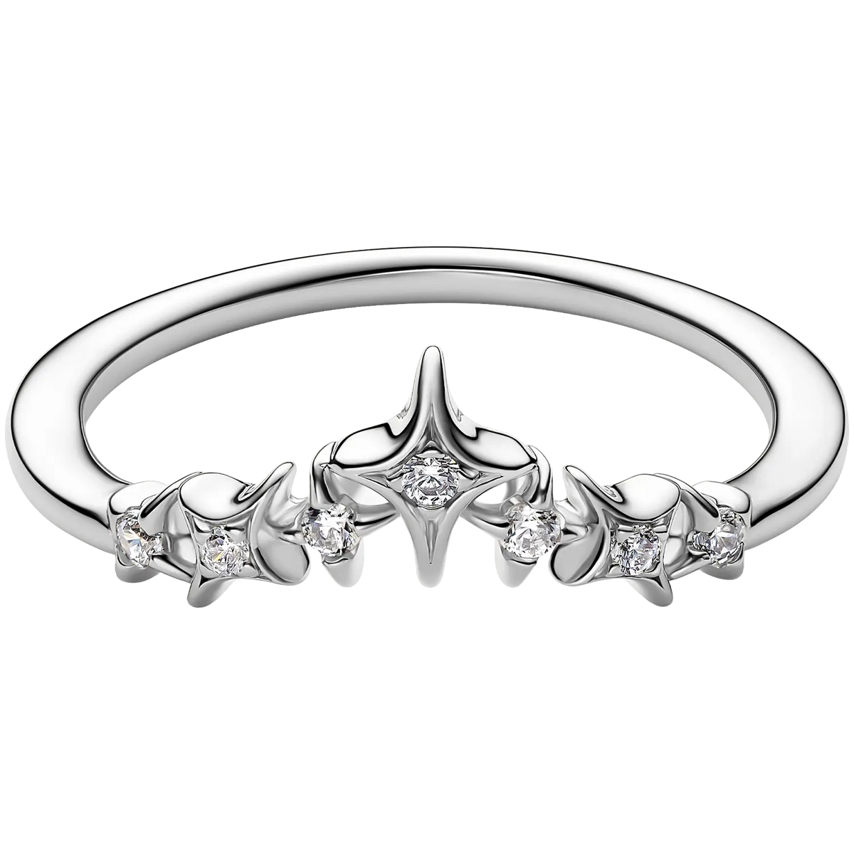 Pandora Tiara Sterne Ring Silberfarben
