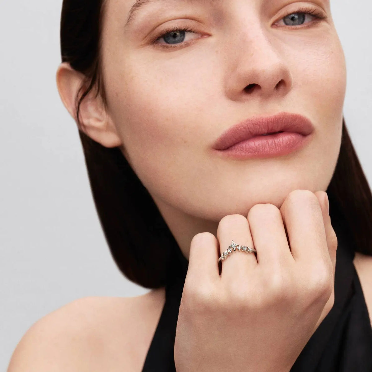 Pandora Tiara Sterne Ring Silberfarben
