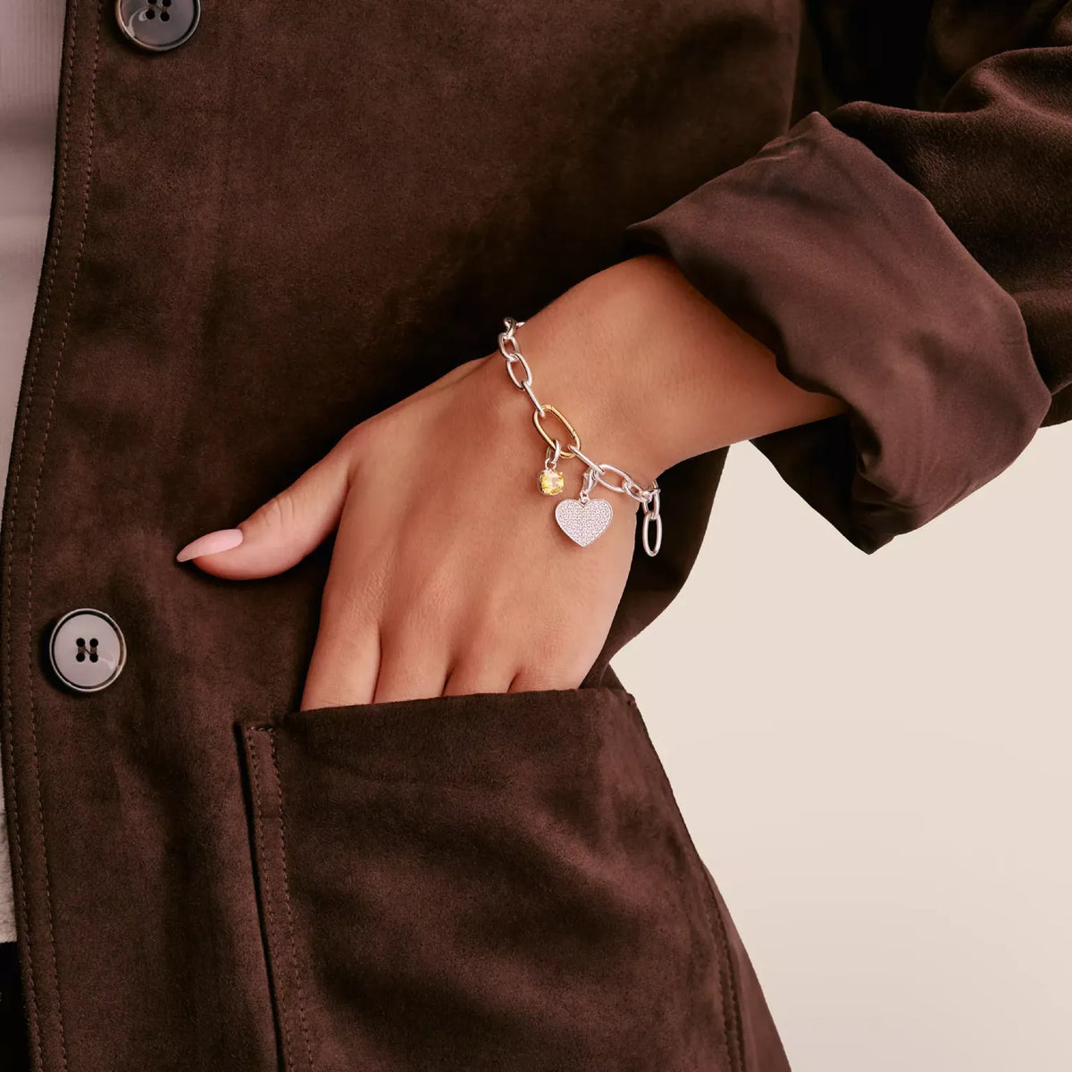 Thomas Sabo Charm-Anhänger Herz Pavé - Original