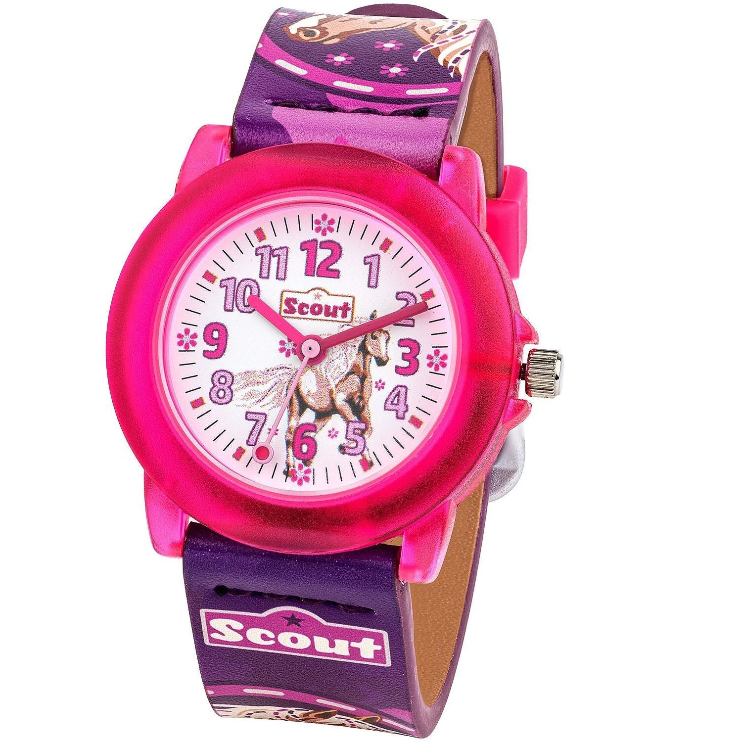 Scout Kinderuhr Crystal Pferd - Pink Horse
