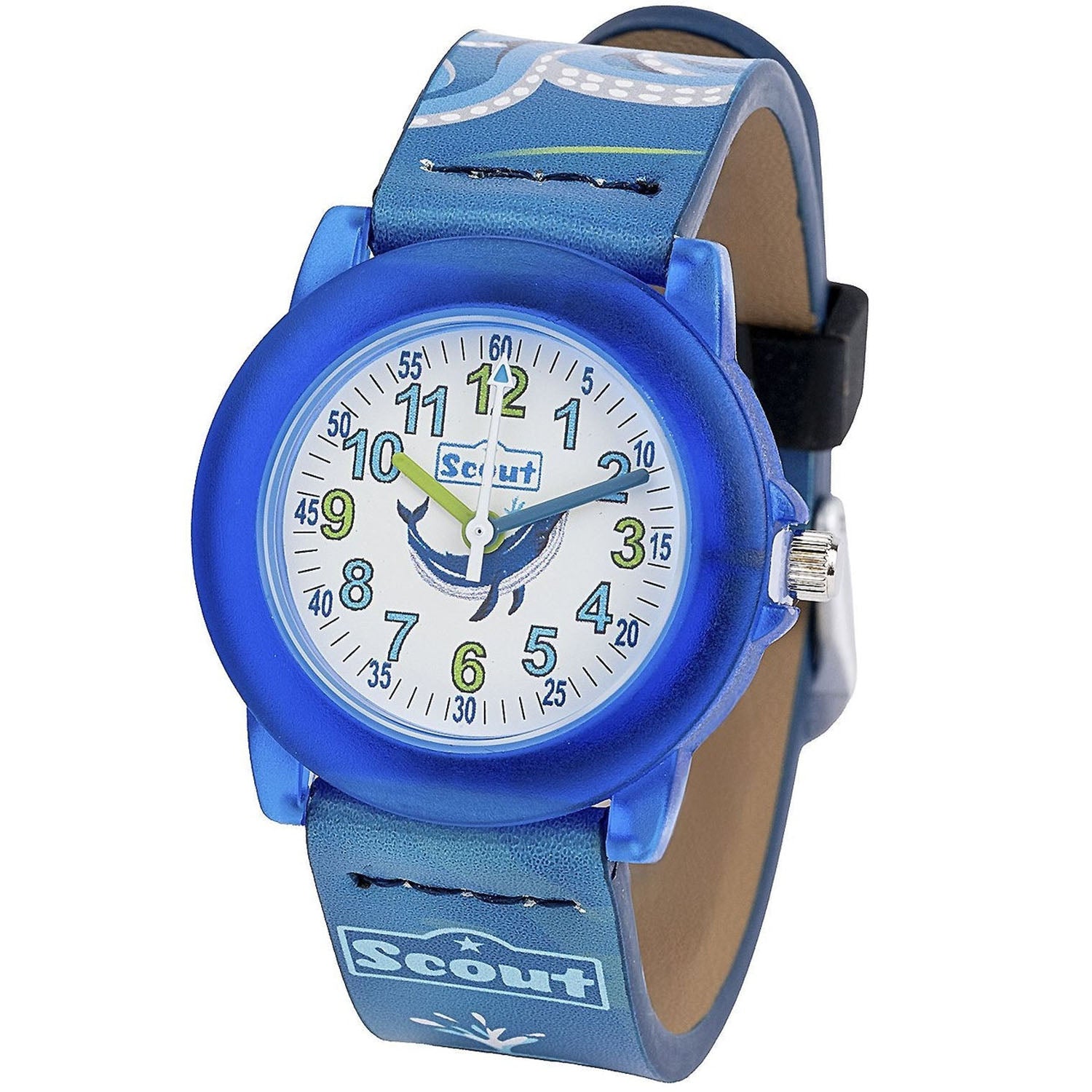 Scout Kinderuhr Crystal Blue Sea Unterwasserwelt & Wal