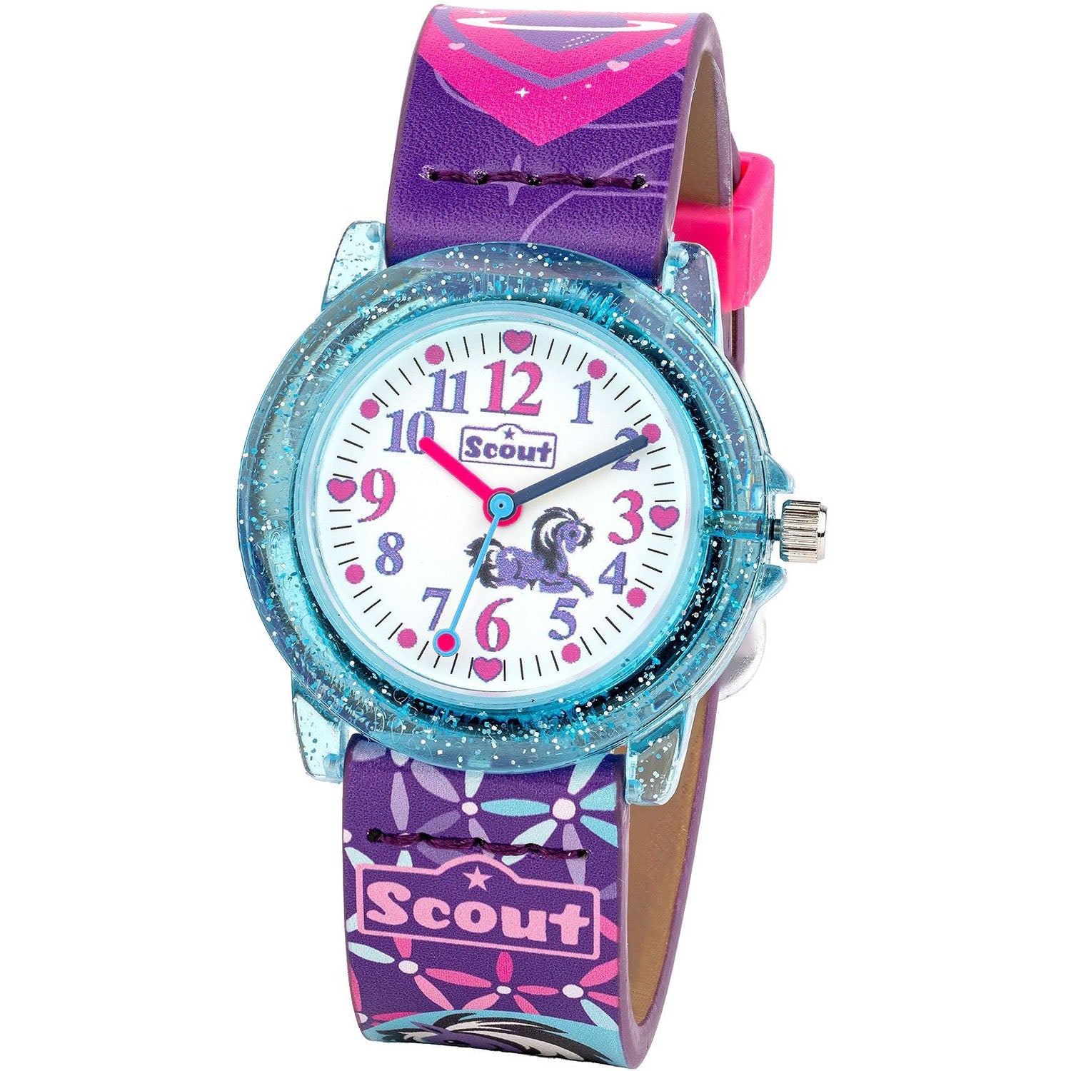 Scout Kinderuhr Heartbeat mit Pony- und Herzmotiven