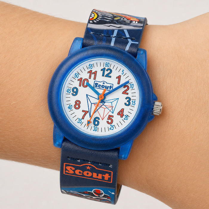 Scout Kinderuhr Crystal mit Offroad Truck & Quad-Motiven