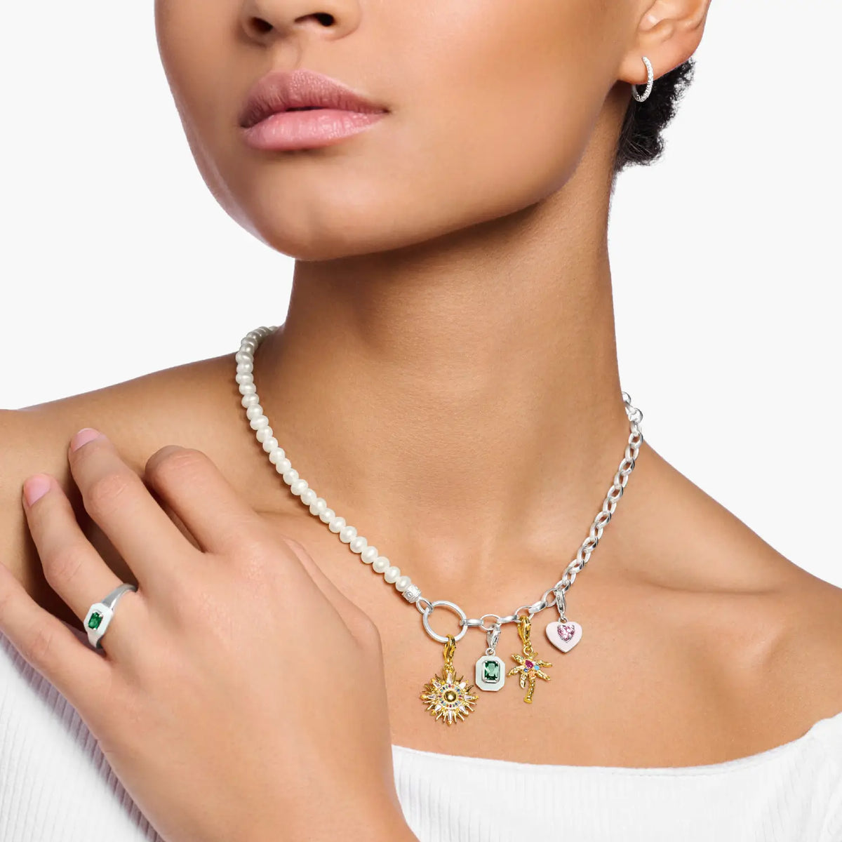 Thomas Sabo Charm-Anhänger bunte Sonne vergoldet - Original