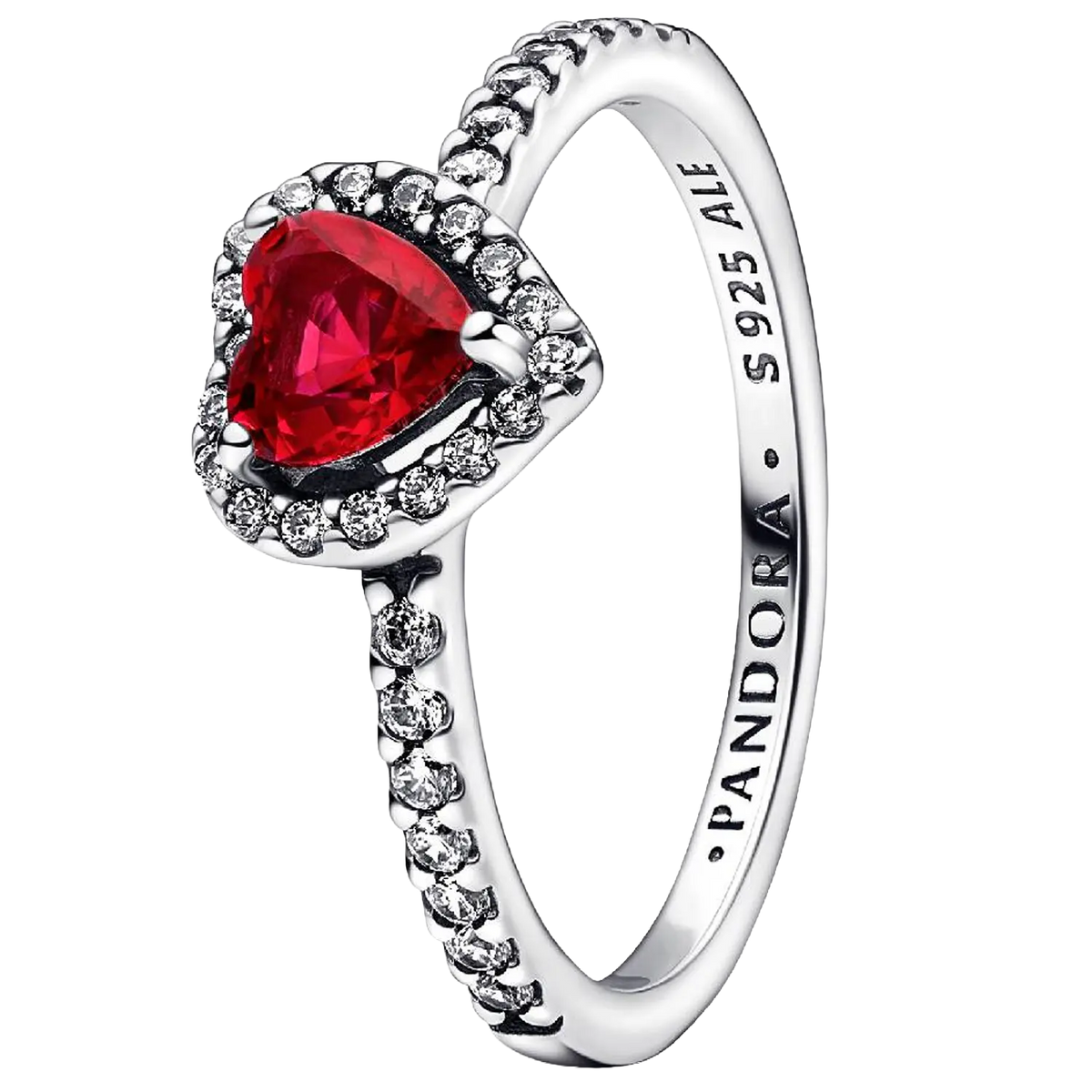 Pandora Ausgeprägtes Rotes Herz Ring