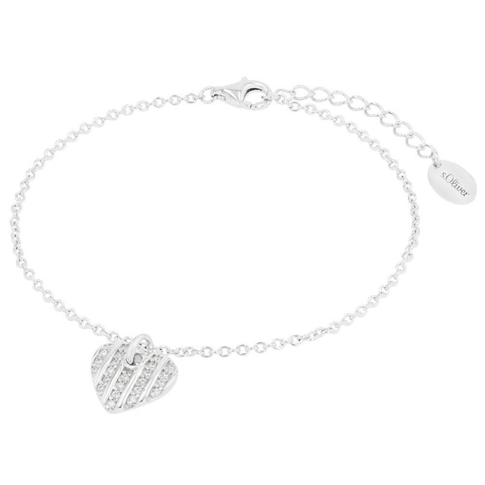 s.Oliver Damen Armband mit Herz-Anhänger